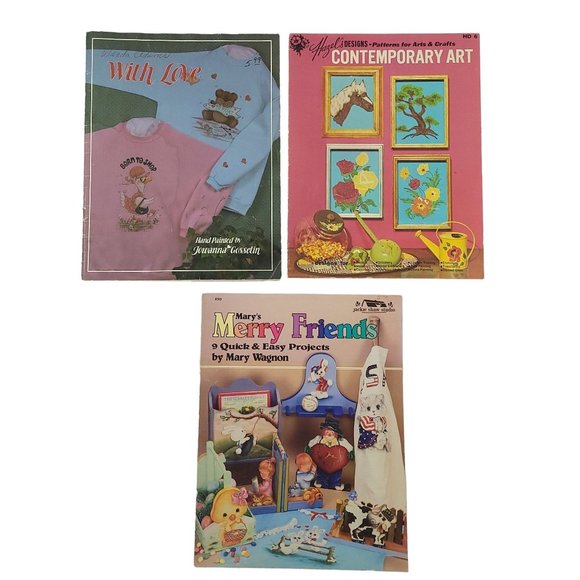 Crafting Books Lot Of 5 Embossing Painting Fabric Stitchery Tole Canvas Applique - Picture 7 of 11